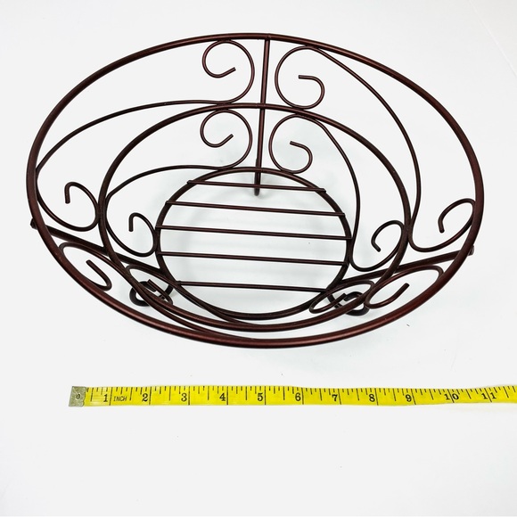 Scroll Wrought Iron Bowl with 3 Hobby Lobby Decorative Balls - Picture 5 of 8